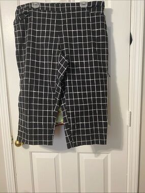 George Black & White Windowpane Midi Skirt 18/20